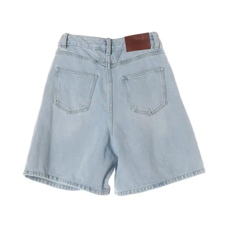 [BUNJANG] Marithe Francois Girbaud Light Blue Pinstripe Denim Shorts / 마리떼 프랑소와 저버 핀턱 데님 쇼츠 S