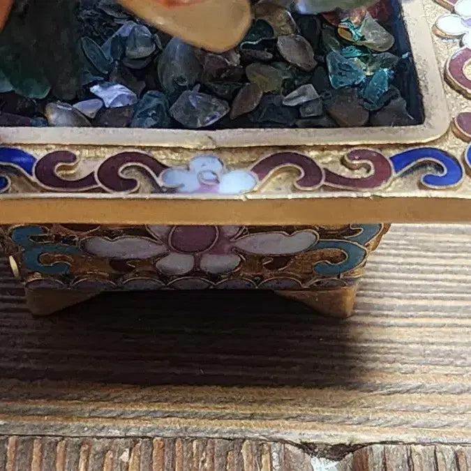 [BUNJANG] 1960s-1970s Jewel Flower Craft Ornament / 1960~1970옥보석칠보화분 꽃 공예 장식품