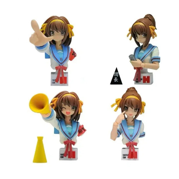 [BUNJANG] Suzumiya Haruhi Kaiyodo x Kadokawa Shoten Bust Figure Bundle Set (Sealed) / [미개봉 일괄] 고전 스즈미야 하루히 카이요도x카도카와 서점 흉상 피규어