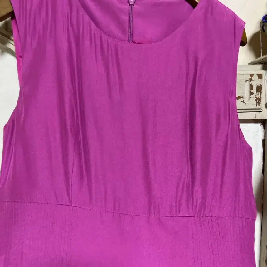 [BUNJANG] Purple Ruffle Midi Dress / 퍼플 셔링 미디원피스