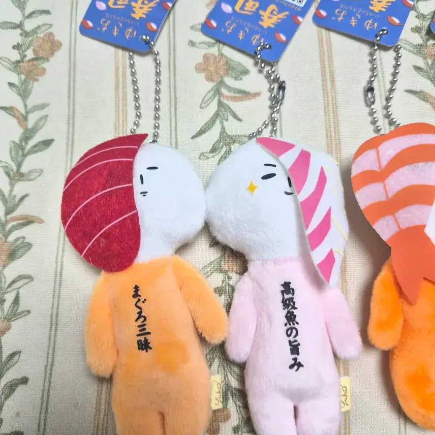 [BUNJANG] Yukio Sushi Doll Keyring Set / 5개일괄 유키오 스시 인형 키링 세트