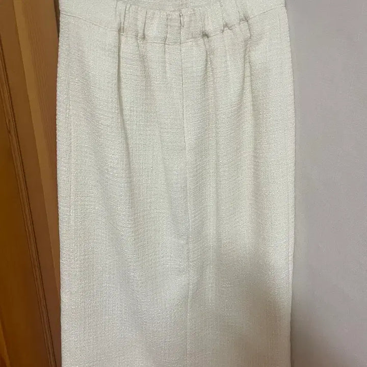 [BUNJANG] Ivory Tweed Long Skirt / 아이보리 트위드 롱 스커트 55