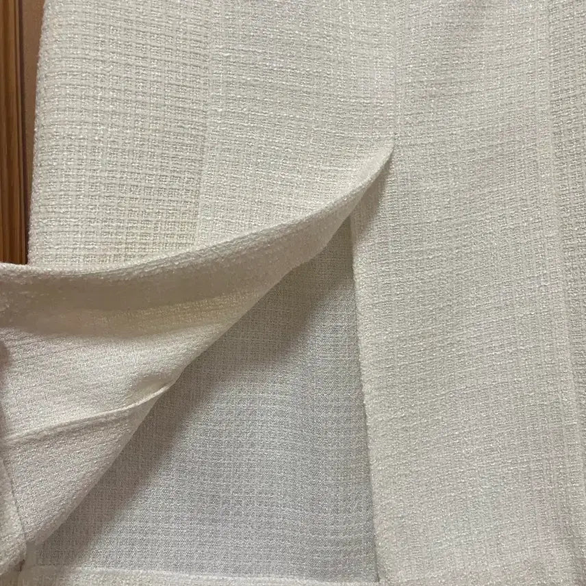 [BUNJANG] Ivory Tweed Long Skirt / 아이보리 트위드 롱 스커트 55