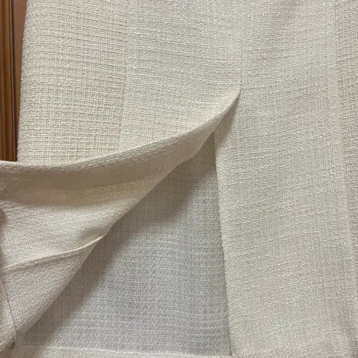 [BUNJANG] Ivory Tweed Long Skirt / 아이보리 트위드 롱 스커트 55
