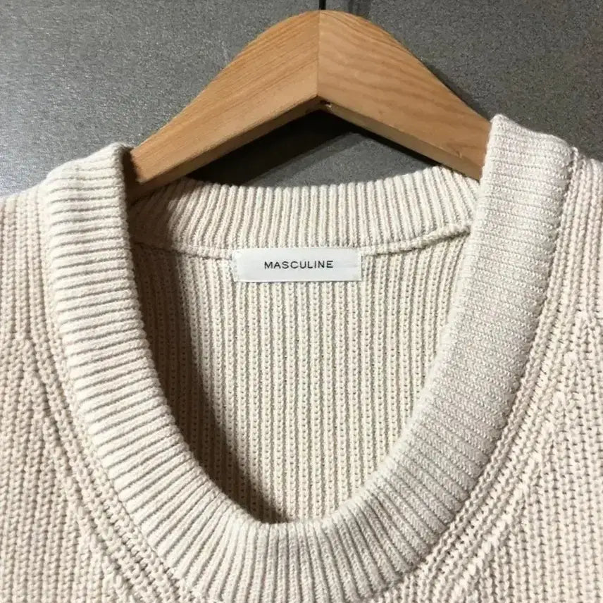[BUNJANG] Masculine Ivory Knit Vest / 마스큘린 아이보리 니트 조끼 S