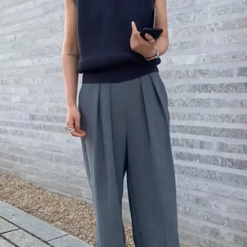 [BUNJANG] Masculine Ivory Knit Vest / 마스큘린 아이보리 니트 조끼 S