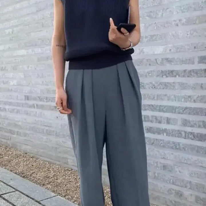 [BUNJANG] Masculine Ivory Knit Vest / 마스큘린 아이보리 니트 조끼 S