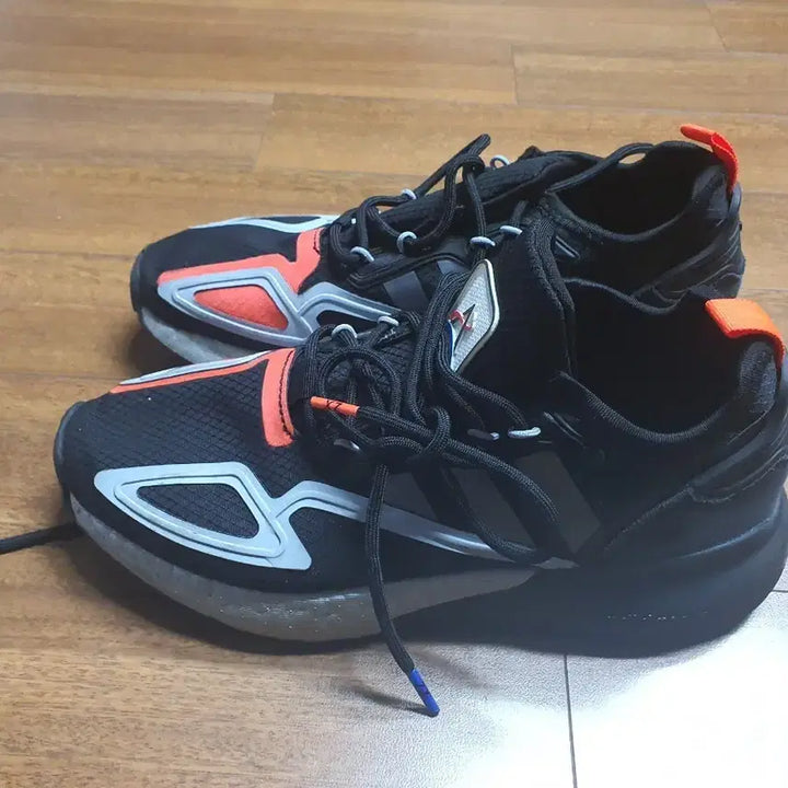 [BUNJANG] Adidas ZX 2K Boost Black Orange Sneakers - Size 245 / 아디다스 ZX 2K 부스트 블랙 오렌지 운동화 245