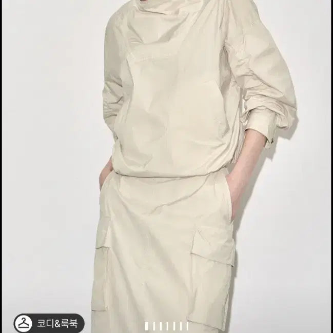 [SOLD OUT] (새상품)한섬 TIME 타임 지퍼셔링 모크넥 탑 아노락 스타일