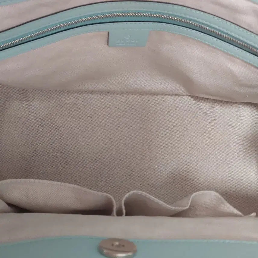 [BUNJANG] Gucci Denim Leather Tote Bag / 구찌 블루 데님 민트 레더 크래프트 토트백