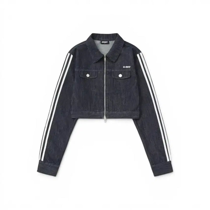 [SOLD OUT] 널디 라인 크롭 데님 자켓 S