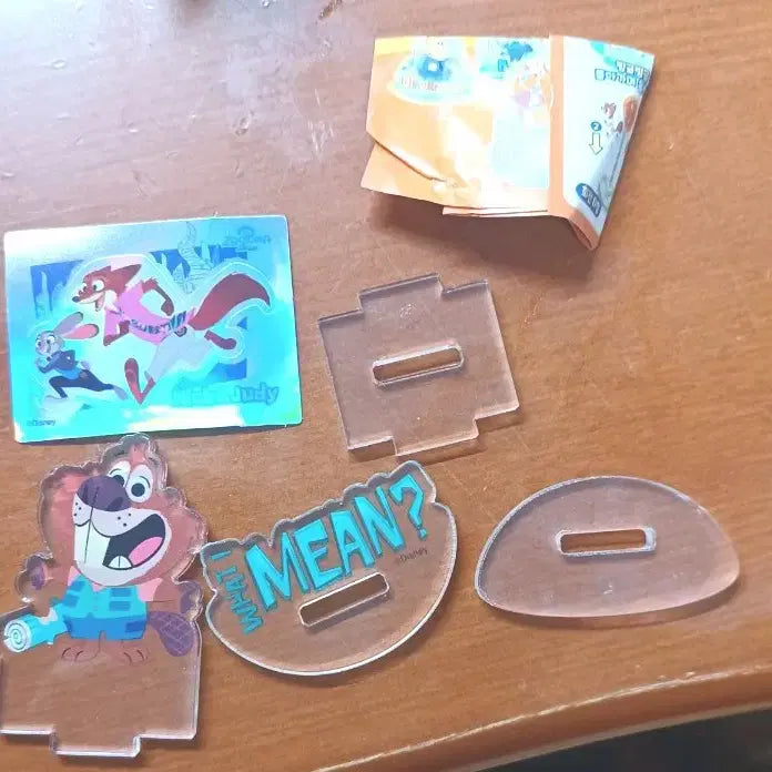 [BUNJANG] Zootopia Secret Nick Judy Gary Nibbles Clawhauser Acrylic Stand Set + Stickers / 주토피아2 시크릿 닉 주디 게리 니블스 클로하우저 아크릴 4종일괄+스티커