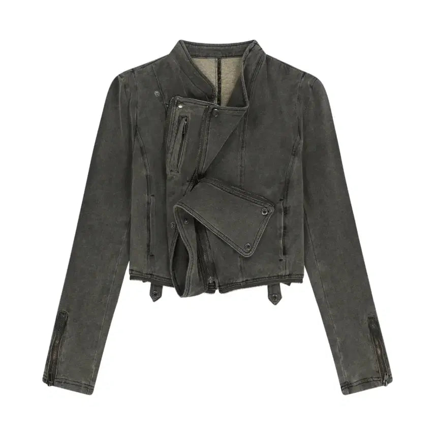 [BUNJANG] Ojos Size 1 Khaki Spandex Denim Jacket / 오호스 스판 데님 자켓 1사이즈 카키 ojos