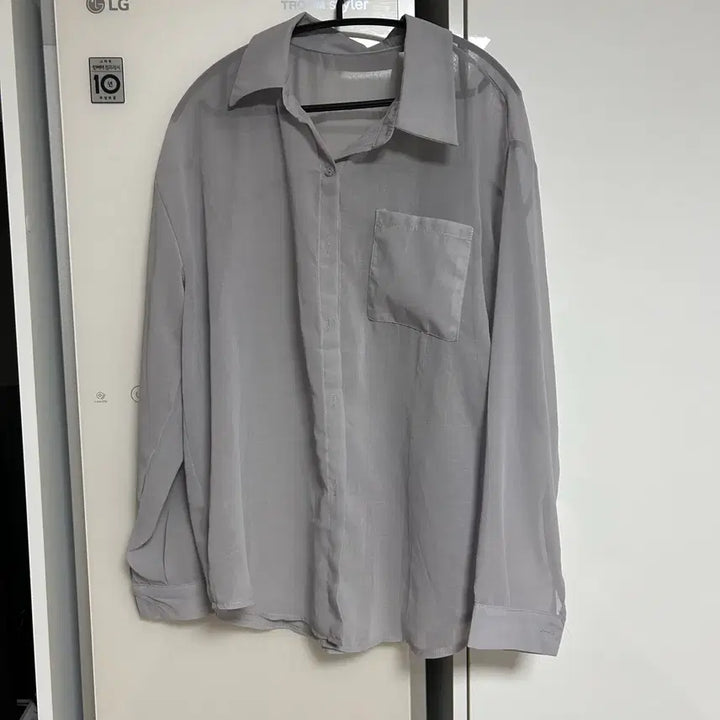 [SOLD OUT] [옷정리] 시스루 셔츠 블라우스 (그레이)