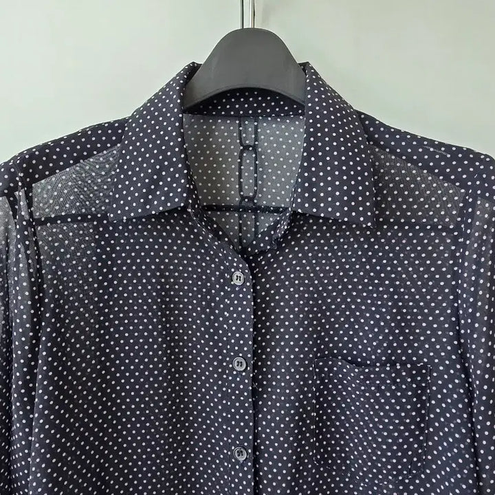 [SOLD OUT] F/도트 시폰 셔츠블라우스