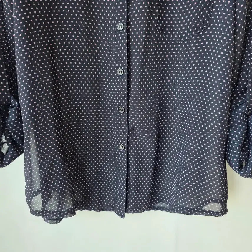 [SOLD OUT] F/도트 시폰 셔츠블라우스