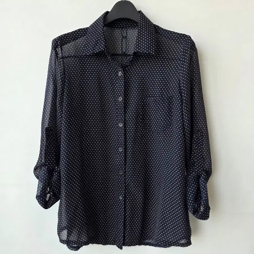 [SOLD OUT] F/도트 시폰 셔츠블라우스