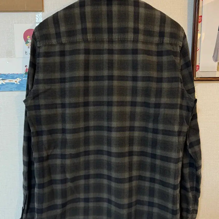 [BUNJANG] Series Flannel Check Shirt / [L]Series 시리즈 플란넬 체크셔츠 다크카키