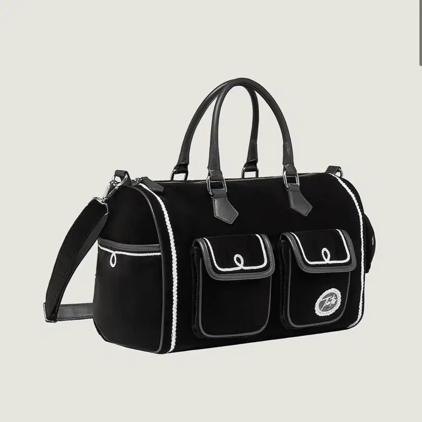[BUNJANG] Thetis Scon Velvet Lace Boston Bag - Black / 더티스 스콘 벨벳 레이스 보스턴백 블랙