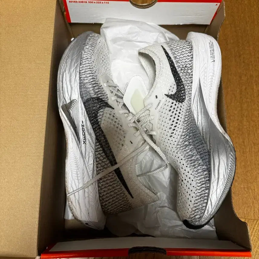 [BUNJANG] Nike ZoomX Vaporfly Next% 3 White Gray Running Shoes / 나이키 줌X 베이퍼플라이 넥스트% 3 화이트 그레이 265