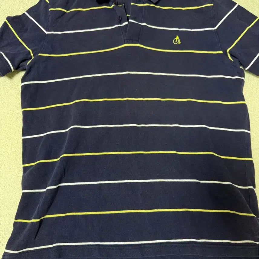 [BUNJANG] Beanpole Striped Short Sleeve Polo Shirt / 빈폴 스트라이프 반팔 카라티셔츠