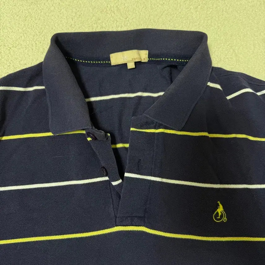 [BUNJANG] Beanpole Striped Short Sleeve Polo Shirt / 빈폴 스트라이프 반팔 카라티셔츠