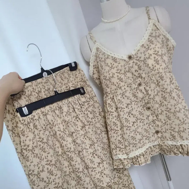 [BUNJANG] Floral Pattern Pajama Set / 새-패턴 파자마3set