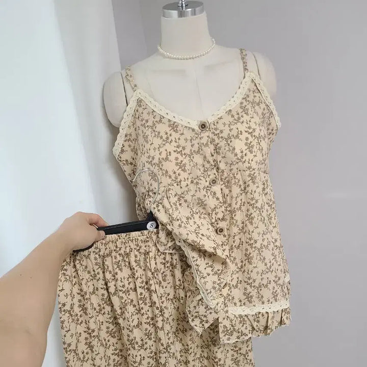 [BUNJANG] Floral Pattern Pajama Set / 새-패턴 파자마3set