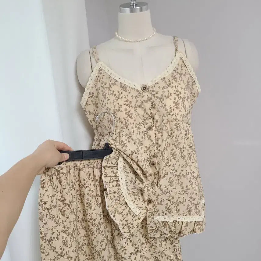 [BUNJANG] Floral Pattern Pajama Set / 새-패턴 파자마3set
