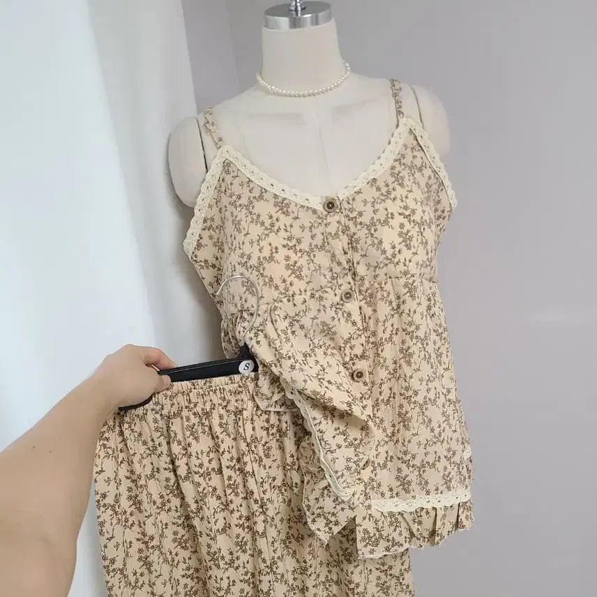 [BUNJANG] Floral Pattern Pajama Set / 새-패턴 파자마3set