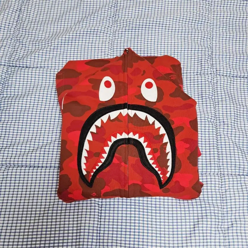 [BUNJANG] BAPE Shark Hoodie Red S / 베이프 샤크후드 적계 레드 s 급처합니다