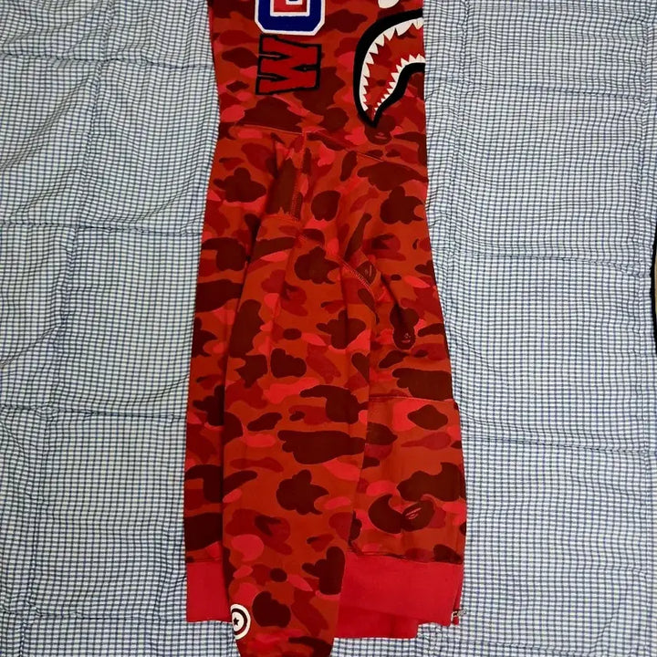 [BUNJANG] BAPE Shark Hoodie Red S / 베이프 샤크후드 적계 레드 s 급처합니다