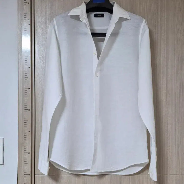 [SOLD OUT] 띠어리 화이트 코튼 린넨 셔츠 M 남성 드레스 셔츠 남방