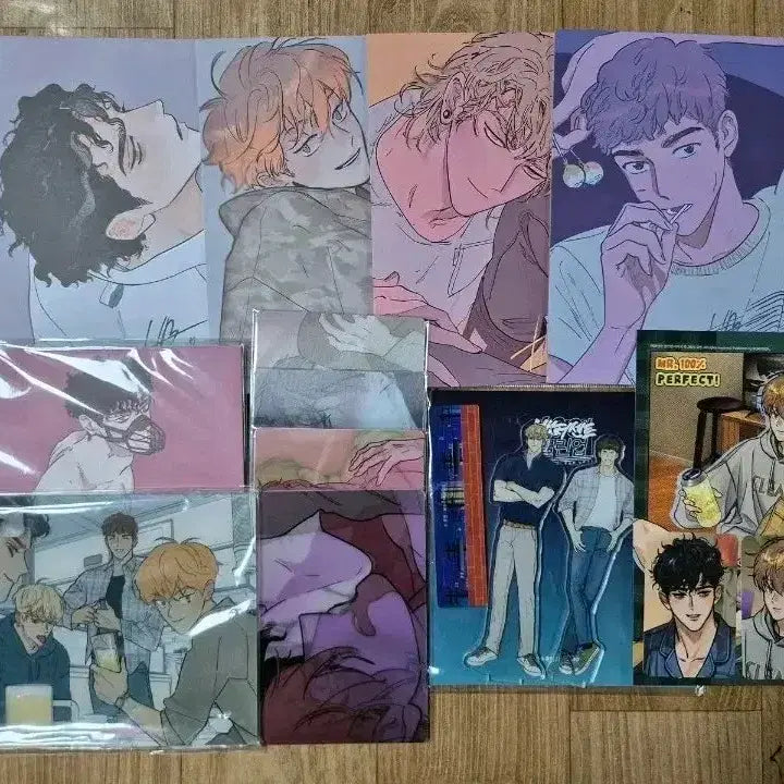 [BUNJANG] 100% Clean Up MoFun Goods Bundle Set / 백퍼센트 클린업 백클업 모펀 굿즈 색지 세트 아크릴 봄툰 시그 포카 일괄