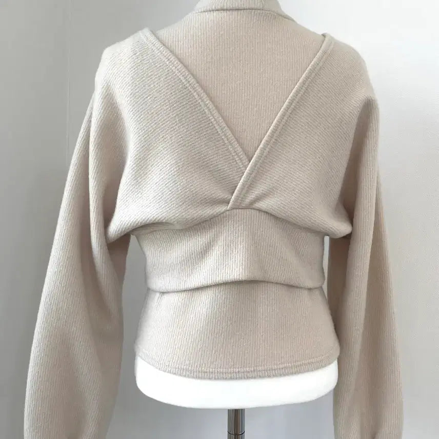 [BUNJANG] Ribbon Bolero Style Light Beige Knit Two-Piece Set / 리본 볼레로 스타일 연베이지 니트(투피스)세트 레이어드 소녀 모리걸