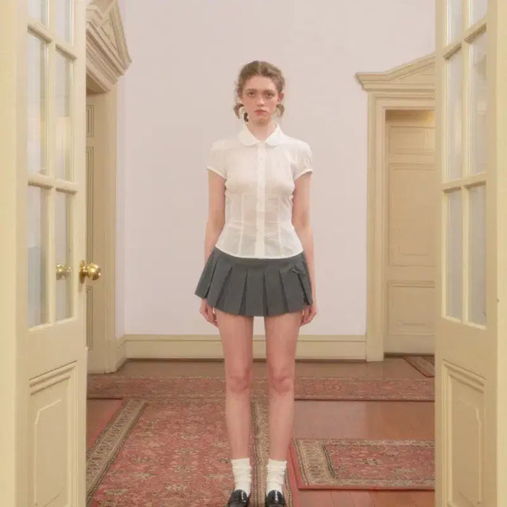 [BUNJANG] pehrt Milkmaid Blouse &amp; Knit Vest Set / 세트 판매) pehrt Milkmaid Blouse + Knit Vest