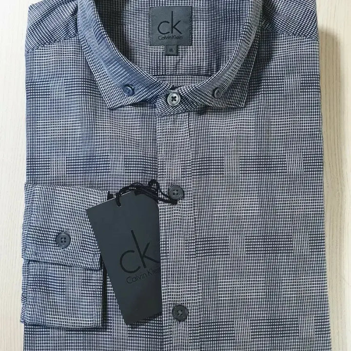 [BUNJANG] Calvin Klein Check Shirt Navy/Grey M / 일본 ck 캘빈클라인 체크 셔츠 M 사이즈