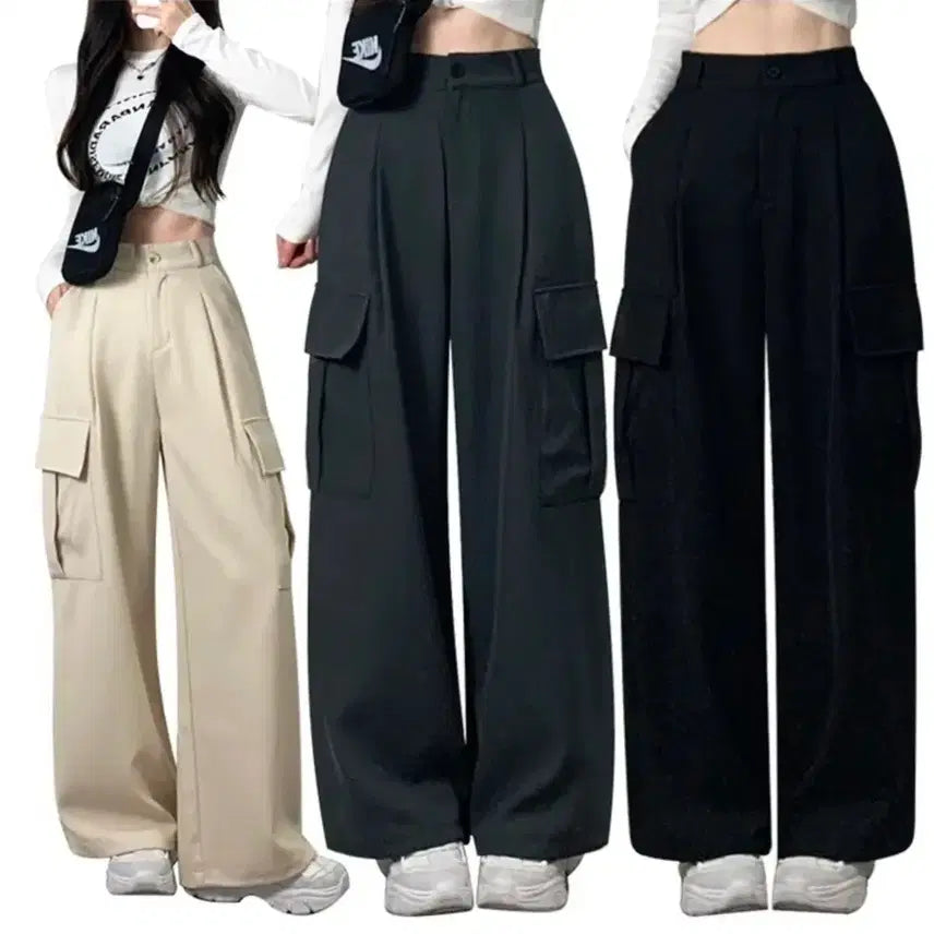 [BUNJANG] Muse Fit Cargo Pants Cream M / [뮤즈핏] 카고팬츠 크림M