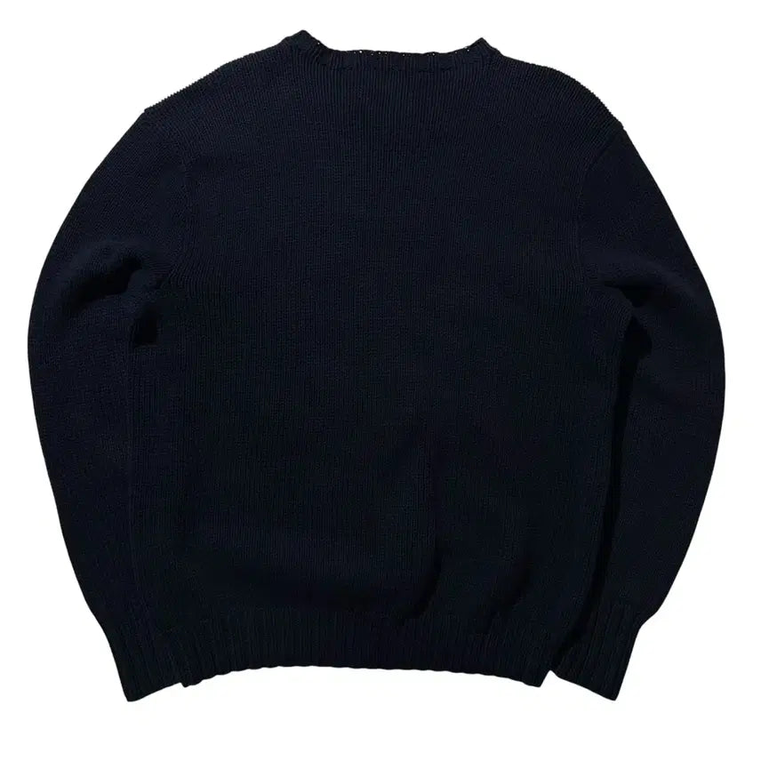 [BUNJANG] Polo Ralph Lauren "Sitting Down Bear" Round Hand Knit (Size 95) / [95] 폴로 랄프로렌 싯다운 베어 라운드 핸드 니트