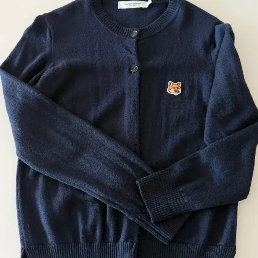 [SOLD OUT] 메종키츠네 폭스헤드 네이비 가디건