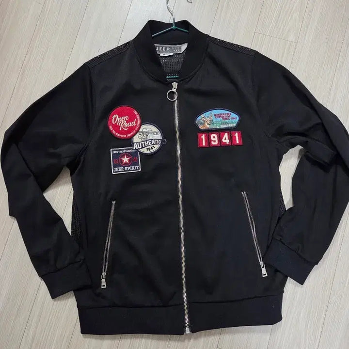 [BUNJANG] Jeep Black Patch Bomber Jacket / 지프 블랙 패치 봄버 자켓