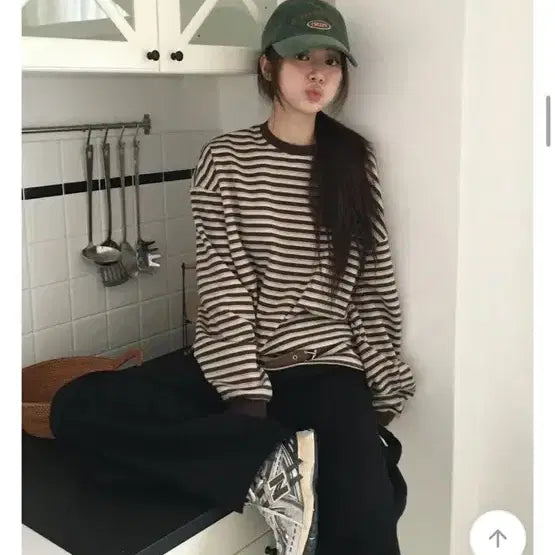 [BUNJANG] COIMU/DOUBLECON Stripe T-Shirt / 코이뮤/더블콩 스트라이프 티셔츠