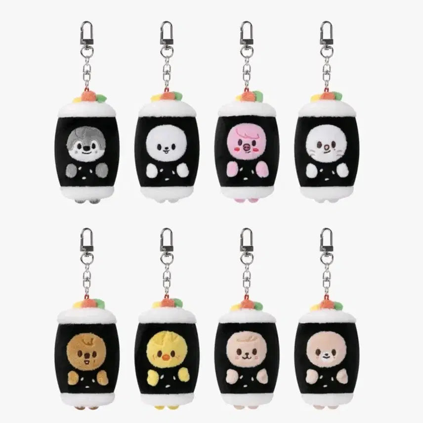 [BUNJANG] Stray Kids SKZOO Dwaekki, Hankwokka, BbokAri, FoxNy Keyring Set / 스키주 김밥 키링 straykids skzoo 돼끼 한쿼카 뽁아리 폭시니