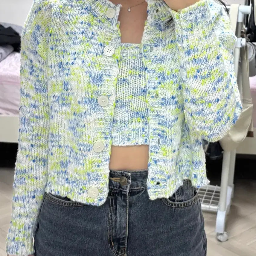 [BUNJANG] Viki Sleeveless Cardigan Set / VIKI 나시가디건세트 새제품