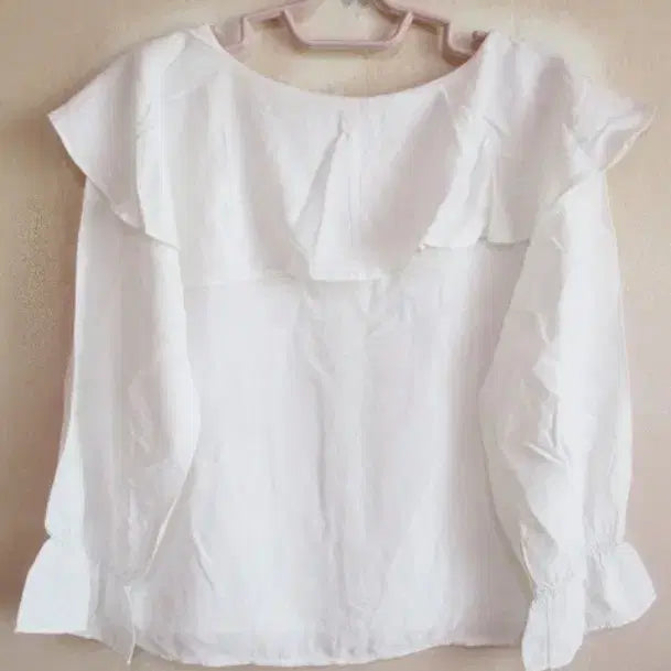 [BUNJANG] GRL White Big Collar Blouse / GRL 화이트 빅카라 블라우스