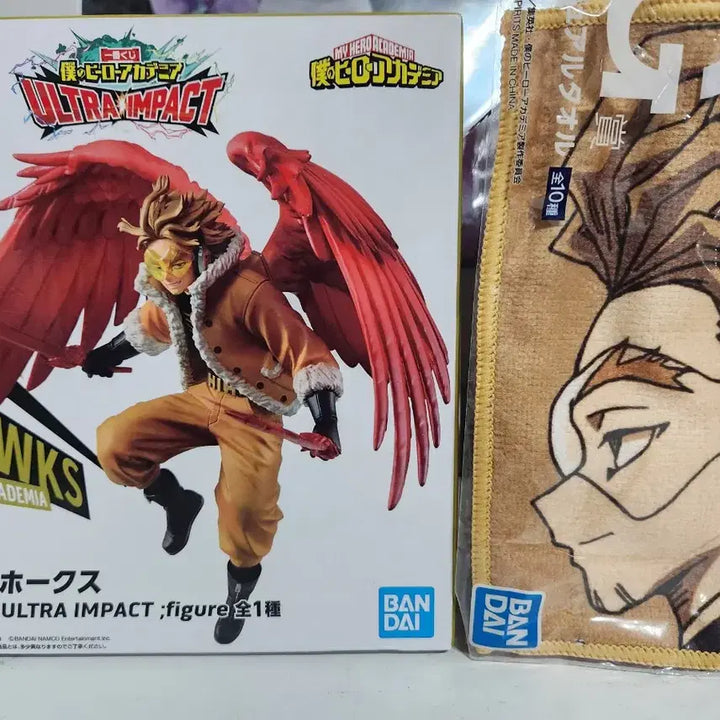 [BUNJANG] My Hero Academia Hawks G Prize Figure &amp; Towel Set (Sealed) / 미개봉 택포 7.5 나히아 제일복권 호크스 G상 피규어,타올 세트