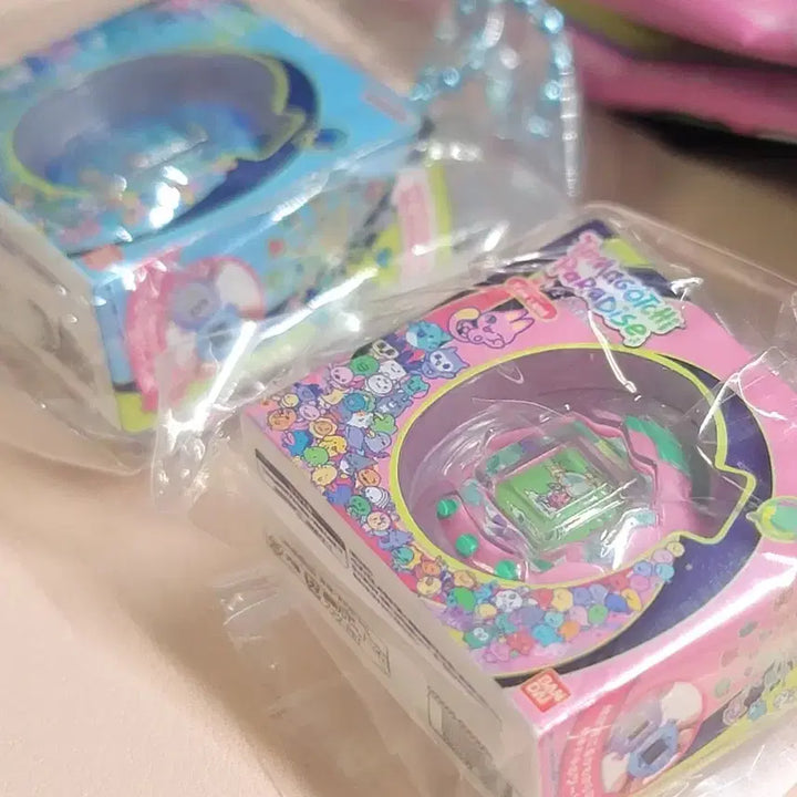 [BUNJANG] Bandai Tamagotchi Paradise Keychain Pink/Blue Bundle Set / 반다이 다마고치 키링 파라다이스 핑크+블루+미개봉 랜덤깡 1봉지