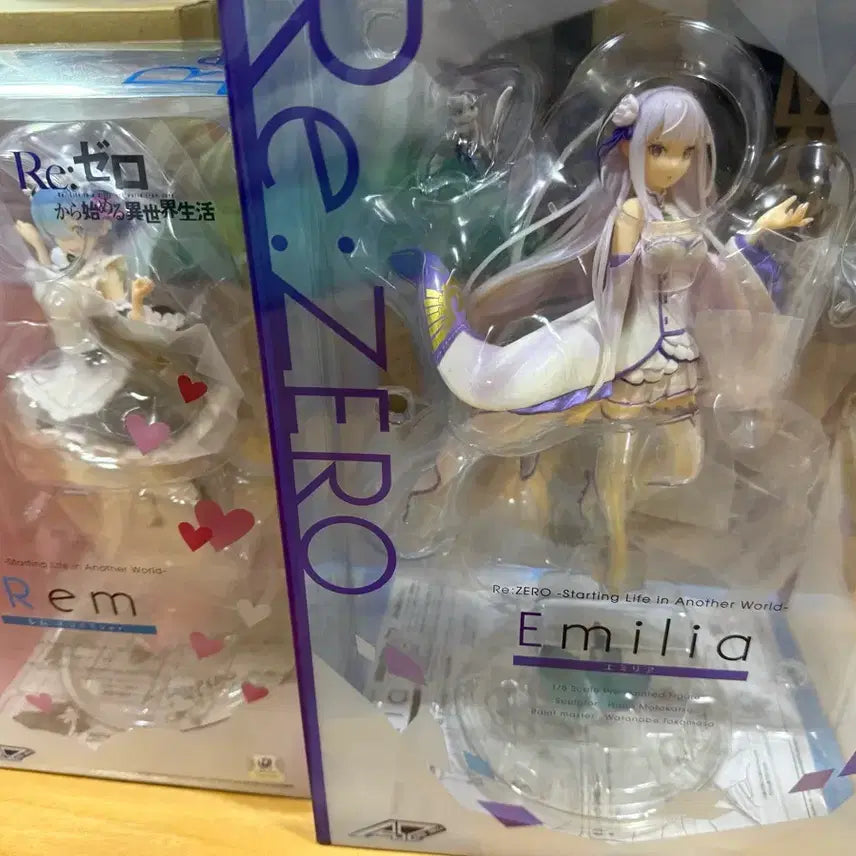 [BUNJANG] Alpha Omega Rem &amp; Emilia Bundle Figure Set / 알파오메가 네코 람 + 에밀리아 2종 일괄 리제로