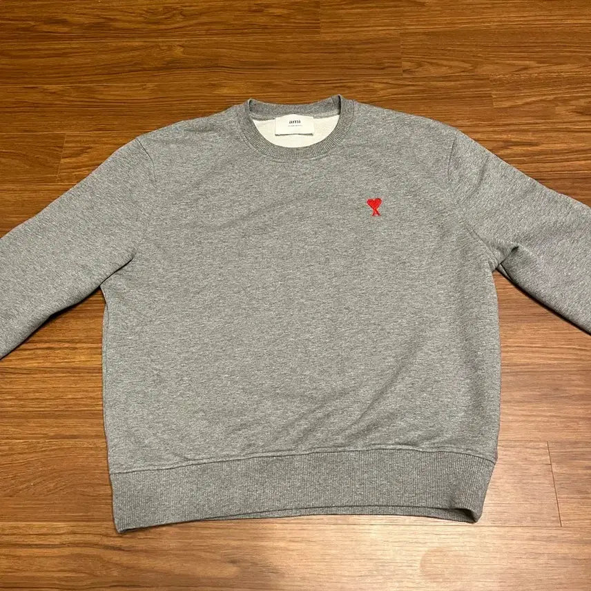 [BUNJANG] AMI Gray Sweatshirt / 아미 맨투맨 그레이 s