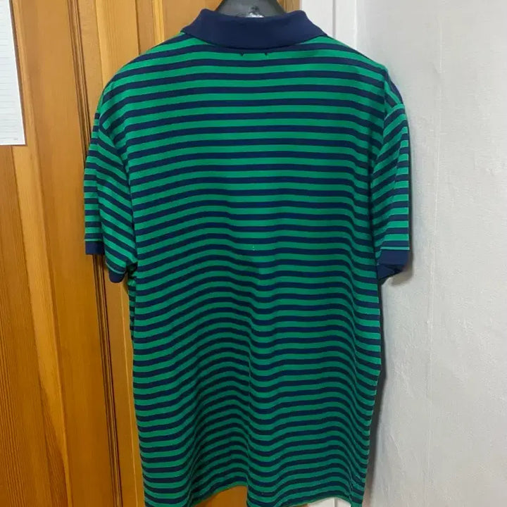 [BUNJANG] Polo Ralph Lauren Striped Polo Shirt / 폴로 랄프로렌 스트라이프 카라티셔츠 네이비/그린L